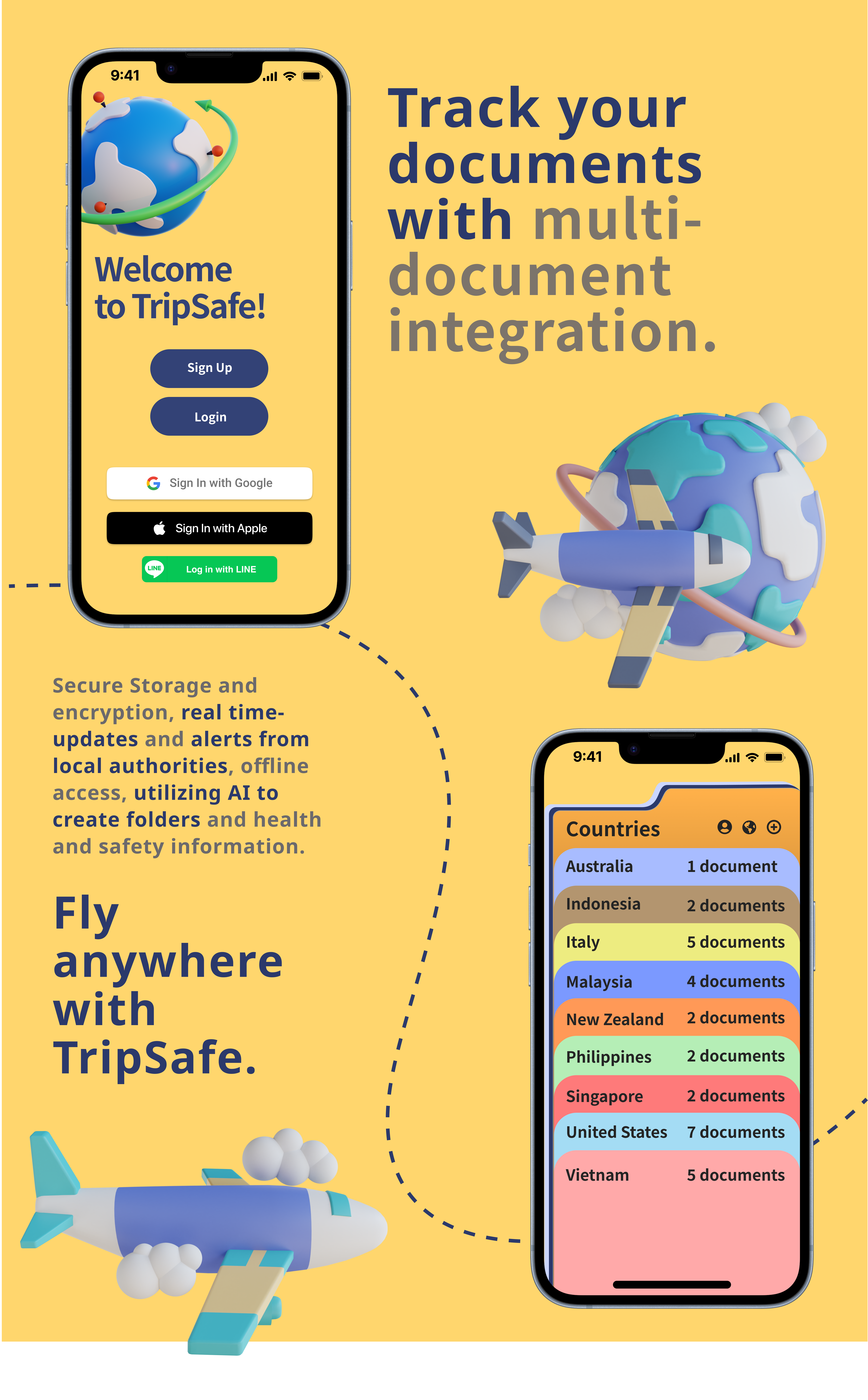 TripSafe Login Screen